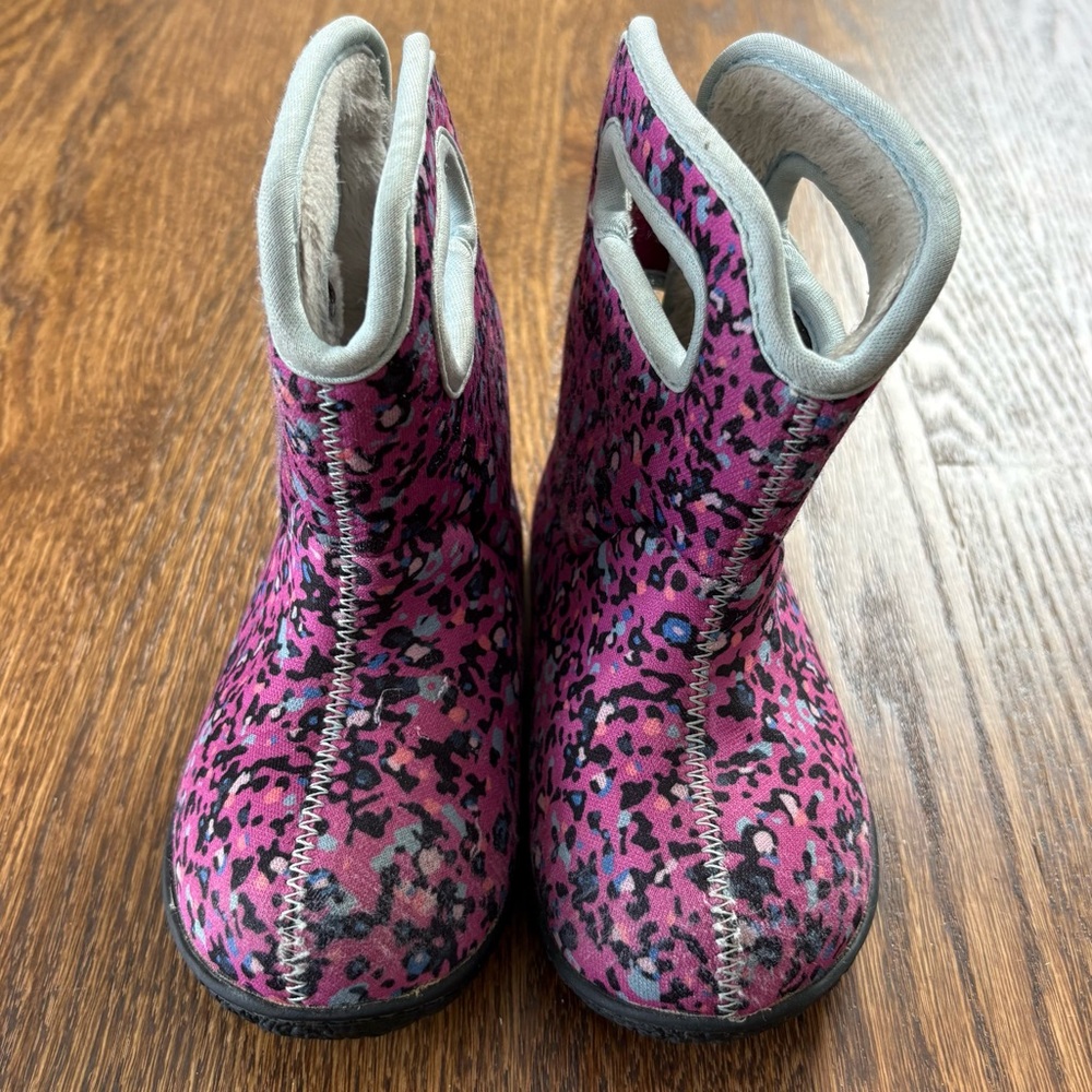 BOGS Baby Bogs II Walker Pink Cheetah Animal Insulated Waterproof Boot - Size 7